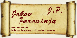 Jakov Paravinja vizit kartica